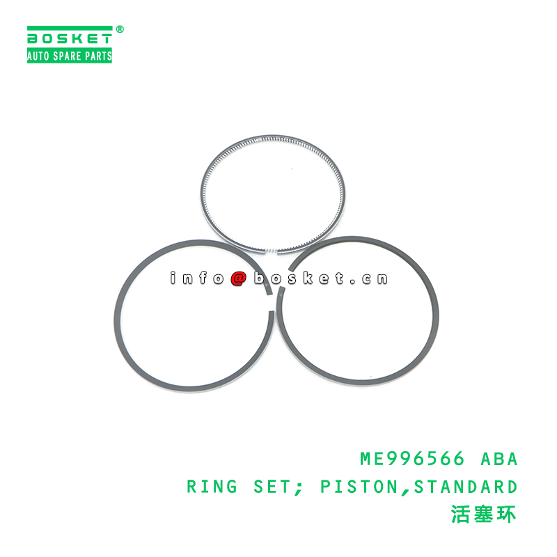 Standard Size Piston Ring Set ME996566 ABA OEM Reference for FUSO 4D34T Engine Piston Ring Kit